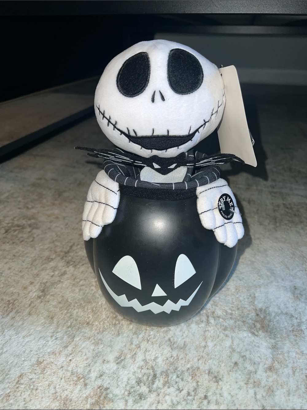 Nightmare Before Christmas Jack Skellington Pumpkin Candy Holder - White & Black